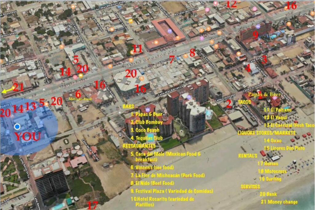Lovely 1 Downtown Studio Rosarito Bagian luar foto